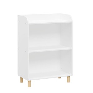 AZL1 Life Concept Decorative Bookshelf Three Tier Kids Bookcase Children Book Display Toy Storage Organizer for BedRoom, White, 22.05"*11.81"*30.71" - 1 of 4