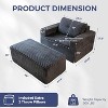 MAXYOYO 104" Modular Couch with Chaise and 49'' Boneless Chaise Lounge, Sofa in A Box, No Assembly Required, 3 Packages Shipping - 3 of 4