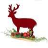 Northlight Deer and Jingle Bell Christmas Decoration - 8"- Red and Green - 4 of 4