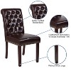 Emma and Oliver 4 PK Upholstered Rolled Back Parsons Chair with Nailhead Trim & Finished Frame with Plastic Floor Glides - 4 of 4
