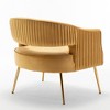 SEYNAR Modern Tufted Velvet Accent Chair with Wingback, Arms, and Metal Gold Legs for Living Room or Bedroom - 3 of 4