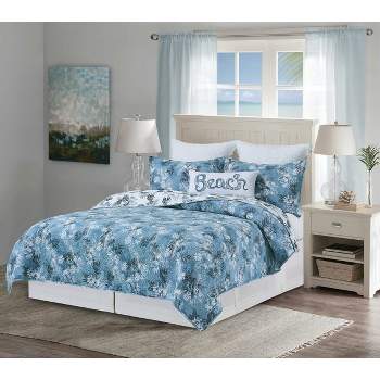 C&F Home Bruno Palms Cotton Quilt Set  - Reversible and Machine Washable