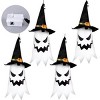 Halloween Decorations Outdoor Decor Hanging Outdoor String Lights Glowing Ghost Witch Hat Halloween Decorations Ornaments Halloween Lights (4Pcs) - 2 of 3