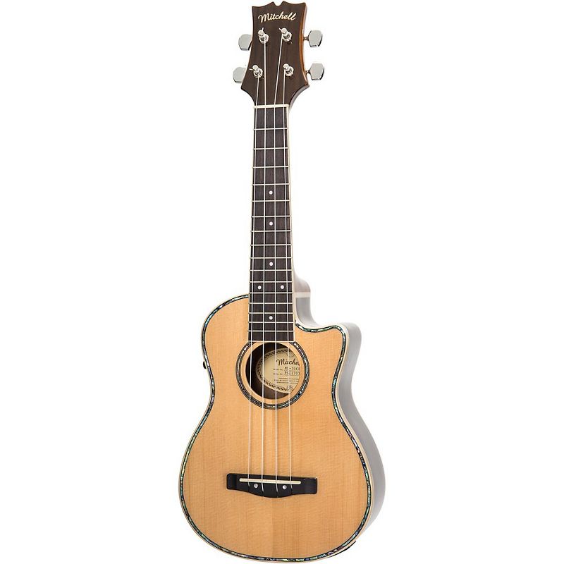 Mitchell MU70CE Cutaway Acoustic-Electric Concert Ukulele Natural, 3 of 6
