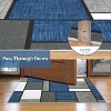 Acekool Washable Runner Rug 4x6: Non-Slip Geometric Carpet for Hallway, Living Room – Dark Blue, Foldable & Fast-Drying - 4 of 4
