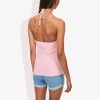 Anna-Kaci Women's Halter Neck Knit Tank Top with Ribbed Design and Stretchy Fit for Casual Summer Wear - 3 of 4