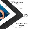 Americanflat 12x12 Picture Frame with Shatter-Resistant Glass - Use as 10x10 Frame with Mat or 12x12 Frame Without Mat - Hudson Collection - Black - 3 of 4