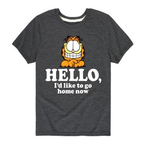 Boys' - Garfield - Hello Go Home Now Short Sleeve Graphic T-Shirt - 1 of 4
