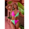 Moda Minx Sweet Like Candy 'Watermelon Fizz' Contrast Crystal Front Swimsuit - 3 of 4