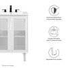Modway Calla 24" Bathroom Vanity – Perforated Metal Sink Base with Slatted Shelf, Modern Industrial Design (Sink Not Included) - 2 of 4