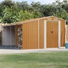 vidaXL - Garden shed/Outdoor shed Metal Storage/Light Brown Galvanized Steel with Ample Storage & Ventilation - 2 of 4