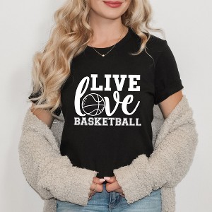 Simply Sage Market Women's Live Love Basketball Short Sleeve Graphic Tee - 1 of 4