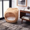 Toru Cat Bed W/ Cushion - PET6502 - White/Honey Natural - Safavieh Pets - 2 of 4