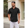 COOFANDY Short Sleeve Button Down Shirts Untucked Dress Shirts - 2 of 4