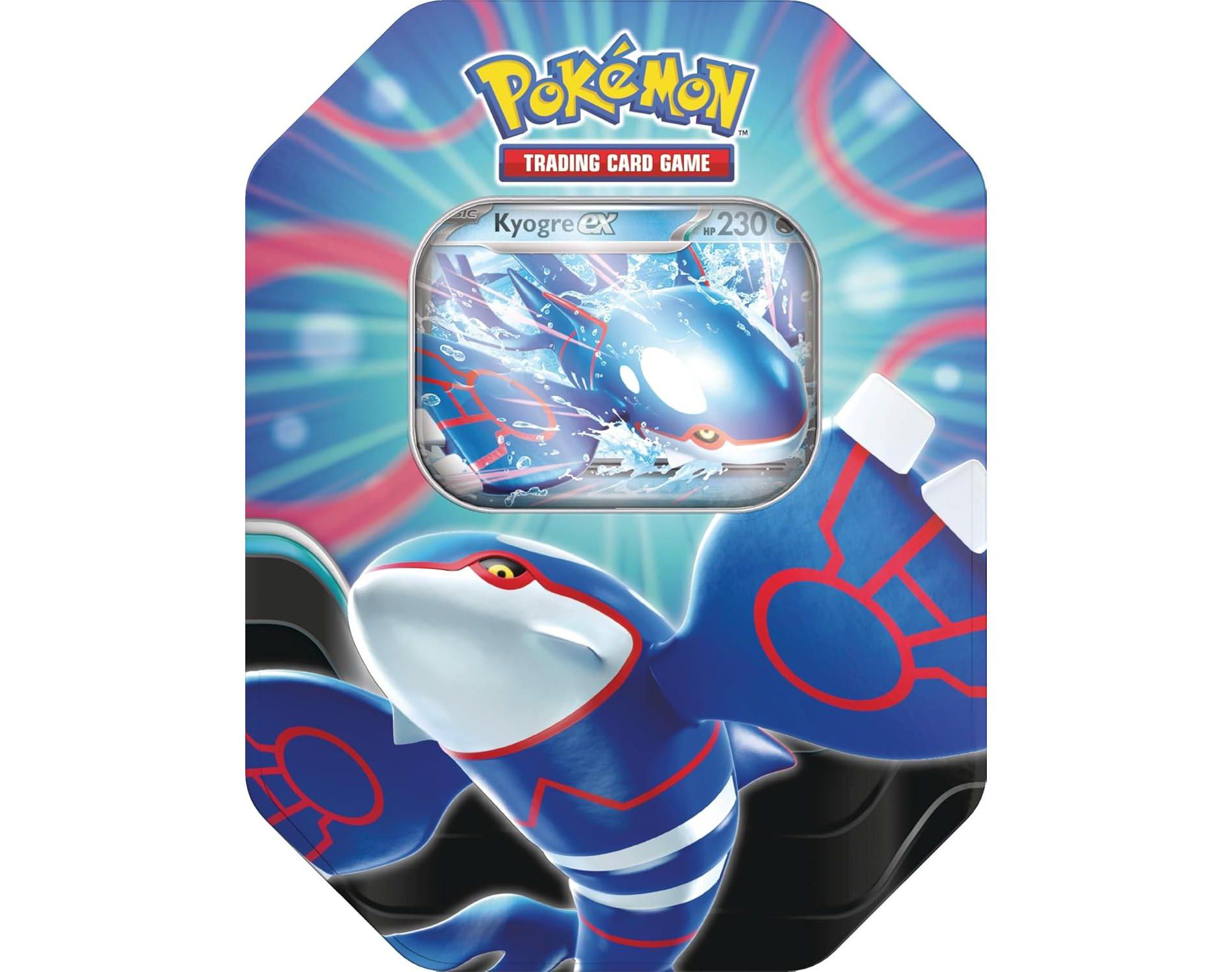 Pokemon TCG: Azure Legends Tin – Kyogre ex (4 Booster Packs & 1 Foil Promo Card)