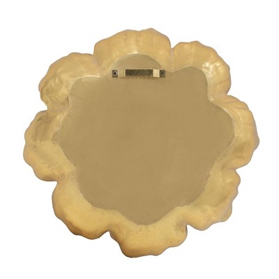Set of 2 Gold Resin Floral Wall Accents