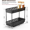 LunaLulinlk 2 Packs Pull-Out Spice Rack Organizer for Cabinets, Slide-Out Design, Multi Purpose Kitchen Cabinet Organizer, Black - 3 of 4