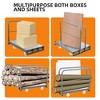 2in1 Steel Panel Truck Cart, Flatbed Cart Heavy Duty Drywall Cart Lumber Cart, Platform Trucks with 2000 lbs Capacity w/Swivel Casters - 2 of 4