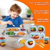 Bentology 5 Pc Mealtime Set for Kids & Toddlers, Construction Theme- Includes Divided Plate, Bowl, Fork & Spoon - Dishwasher Safe, BPA Free- Cute - 3 of 3