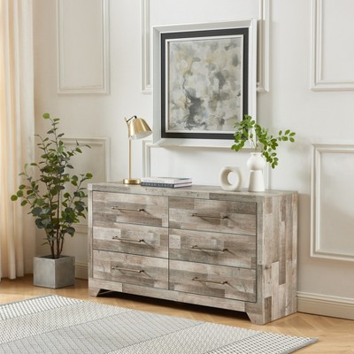 Probe Hues Modern 6-Drawer Dresser, Large Storage Cabinet for Bedroom, Living Room, Entryway