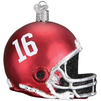 Old World Christmas Blown Glass Ornament for Christmas Tree, Alabama Helmet
