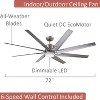 Emerson Aira Eco 72" Outdoor High Airflow Ceiling Fan with LED Light 6-Speed Wall Control, Damp Rated - 3 of 4