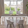 Lirago Rectangle Office Dining Table 78.7" Large Desktop Sturdy MDF Board Heavy Duty Iron Pipe Legs Industrial Style Gray - 2 of 4