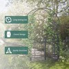 Gulches 81" Metal Garden Arbor with Double Doors, Locking Gate, Climbing Vine Frame with Heart Motifs, Arch for Wedding, Bridal Party Decoration, Grey - 3 of 4