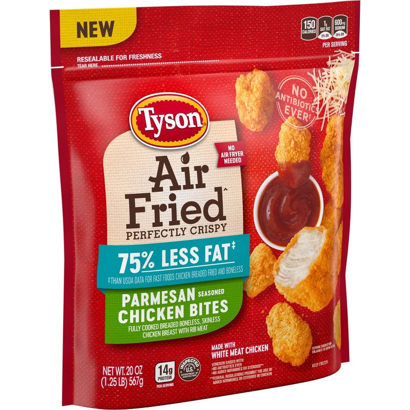 Tyson Air Fried Parmesan Chicken Bites - Frozen - 20oz, 3 of 8