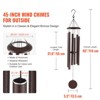 VEVOR Wind Chimes for Outside, 45 in, Deep Tone Wind Chimes with 6 Tubes, Unique Large Memorial Wind Chimes for Anniversary, Bronze - 3 of 4