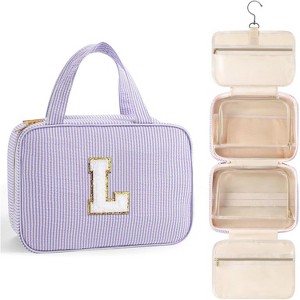 Toiletry Bag Men Hanging Compact Large Travel Initial Makeup for Women Teen - 1 of 4