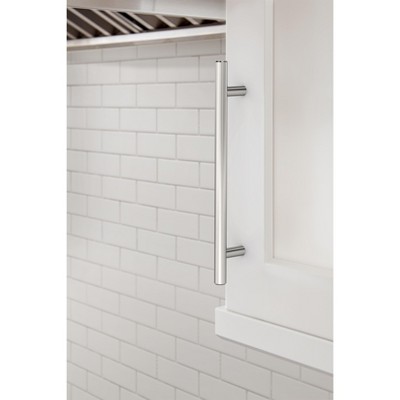 Polished Chrome Modern Bar Cabinet Pull with Mounting Hardware