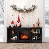 Tangkula 58" TV Stand with 18" Electric Fireplace Heater 3-Adjustable Shelves for 65" TV - 3 of 4