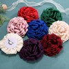Unique Bargains Alloy Satin Fabric Big Rose Flower Dainty Brooches Pin 1 Pc - 4 of 4
