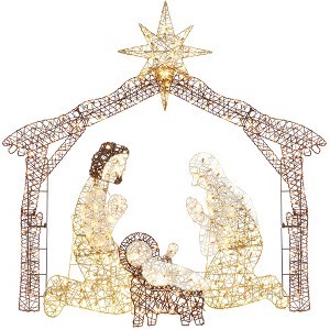 Best Choice Products 6ft Lighted Outdoor Nativity Scene, Yard Decoration w/ 190 LED Lights, Stakes, Zip Ties - 1 of 4