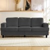Mjkone 82"Width Corduroy Fabric Sectional Sofa Couch,Cloud Sleeper Comfy Upholstered 3-Seater Sofa - 4 of 4