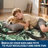 9'x12' Boho Snake Print Rug - Washable Non-Slip Stain Resistant Carpet for Living Room, Bedroom, Office - Beige/Green - 4 of 4