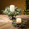 14"H Sullivans Artificial Christmas Mixed Pine Berry Accent Ring, Green-White, Indoor Christmas Decor - 3 of 3
