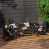 WestinTrends Highland 7-Piece HDPE Outdoor Patio Furniture Adirondack Conversation Set - 2 of 4