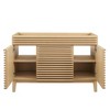 Modway Render 47 Plastic and Wood Bathroom Vanity Cabinet in Oak - 3 of 4