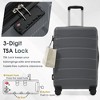 ChicFurnit Luggage 24" Hardside Large Checked Luggage, Hardshell Suitcase ABS Suitcase with Double Spinner Wheels, TSA Lock, Gray, 17.7"*11"*26.2" - 3 of 4
