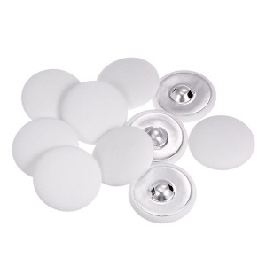 Unique Bargains Round Metal Sewing Cloth Covered Button 10 Pcs - 1 of 4