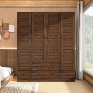 FUFU&GAGA 4-Doors Armoire With Hanging Rod and 5 Drawers - 1 of 4
