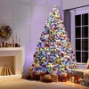 Yaheetech 6Ft/7.5Ft/9Ft Pre-lit Flocked Artificial Christmas Tree - 2 of 4