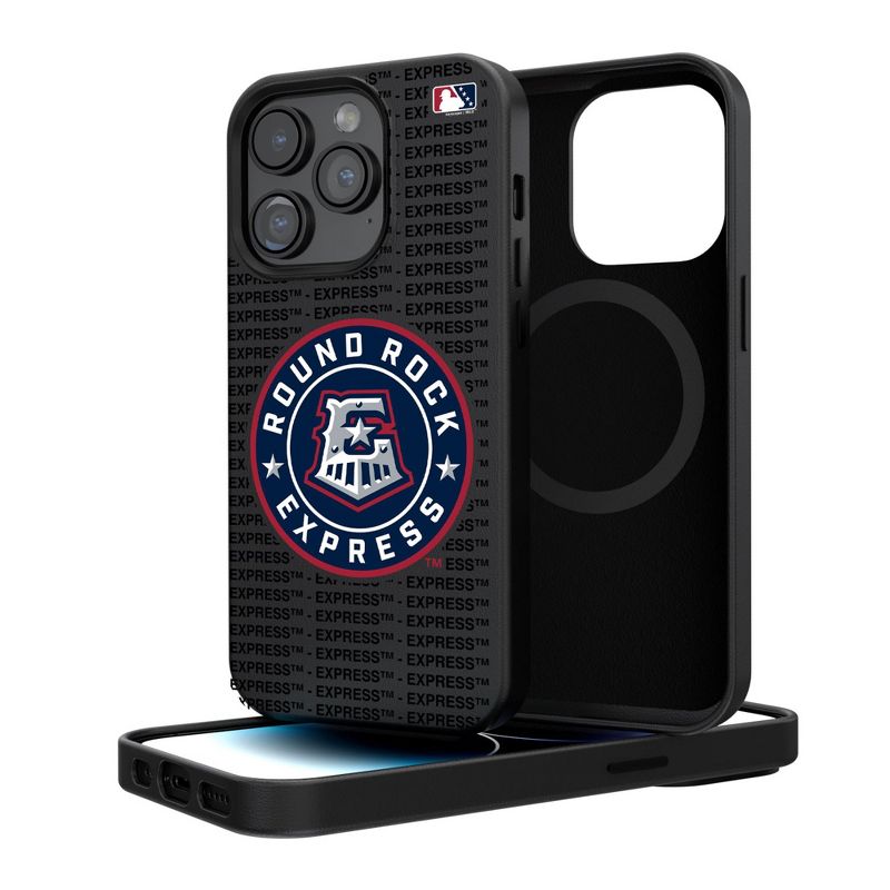 Keyscaper Round Rock Express Text Backdrop Magnetic Phone Case, 1 of 8