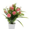 Unique Bargains Artificial Plants Carnation Flower Pot Plastic 3.74"x3.74"x12.6" 1 Pc - 4 of 4