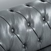 CAVINAS Chesterfield Sofa with Rolled Arm, Modern PU Leather 3 Seater Sofa Couch, Upholstered Vintage Couch for Living Room - 2 of 4