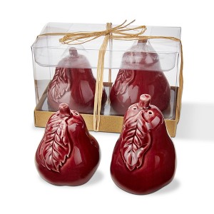 Tag Red Pear Salt and Pepper Shakers Set - Hand Wash - 3" H x 2.5" L x 2.25" W - Cute Kitchen Decor - 1 of 1