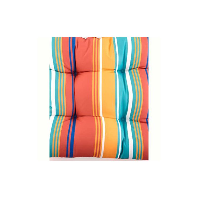 The Lakeside Collection Printed Outdoor Cushion Collection - Terra Cotta  Floral Wicker Settee, 2 of 4