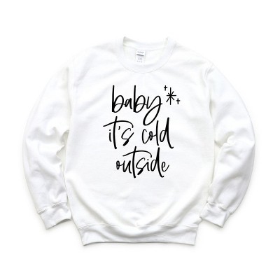 Simply Sage Market Women's Graphic Sweatshirt Baby It's Cold Outside Cursive